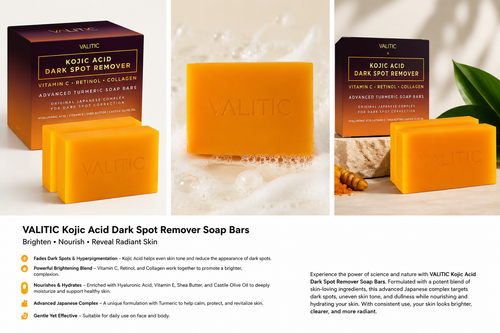 VALITIC Kojic Acid Dark Spot Remover Soap Bars