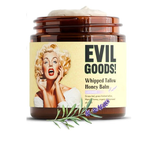 Whipped Beef Tallow and Honey Moisturizer for Skin, Face, Lips, Body - Lavender Scent