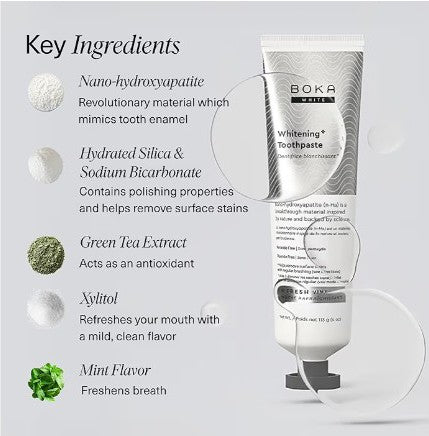 Boka Fluoride Free Toothpaste, Nano Hydroxyapatite Toothpaste