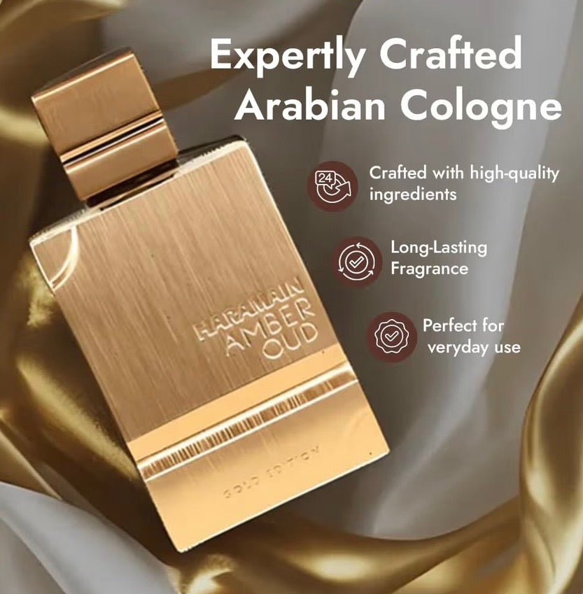 Al Haramain Amber Oud Gold Edition - Arabian Perfume for Women and Men Unisex - Long Lasting Amber